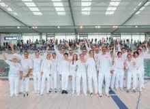 08/07/24 - Notre collectif de champions, porteurs de la flamme olympique (Photographies Yvon GAUTHIER)